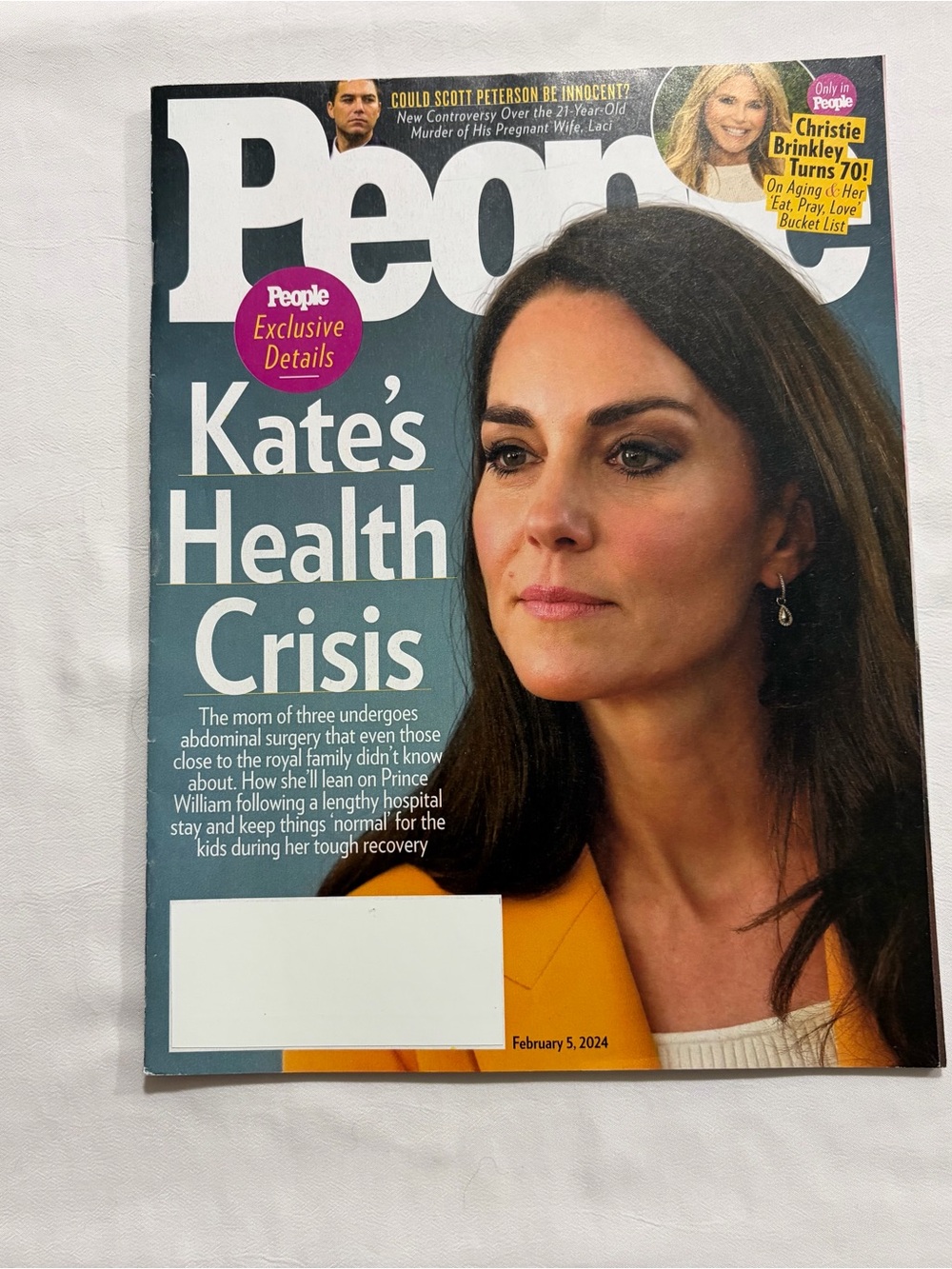 People Kate “Health Crisis” Christie Brinkley, Scott Peterson Issue Feb 2024 Mag